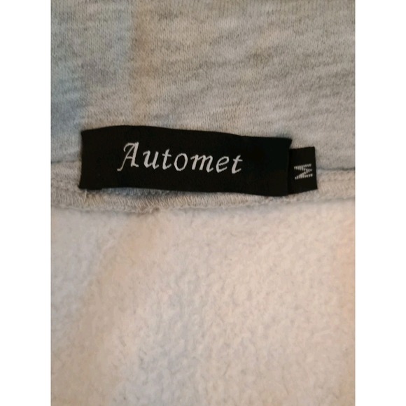 AUTOMET Womens Sweatshirts Half Zip Cropped Pullover Fleece Quarter Medium - Picture 7 of 8